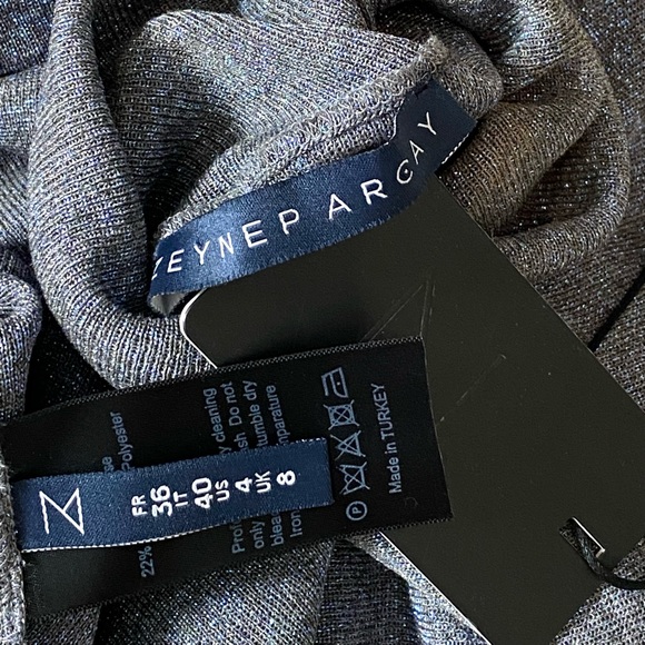 ZEYNEP ARCAY METALLIC MINI-DRESS, IT/40 GREY-BLUE - Picture 7 of 11